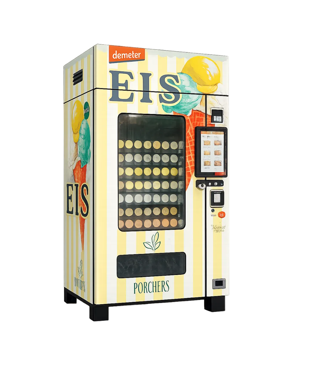 Bio Eisautomat mit Demeter Schafsmilch Eis von Porchers 