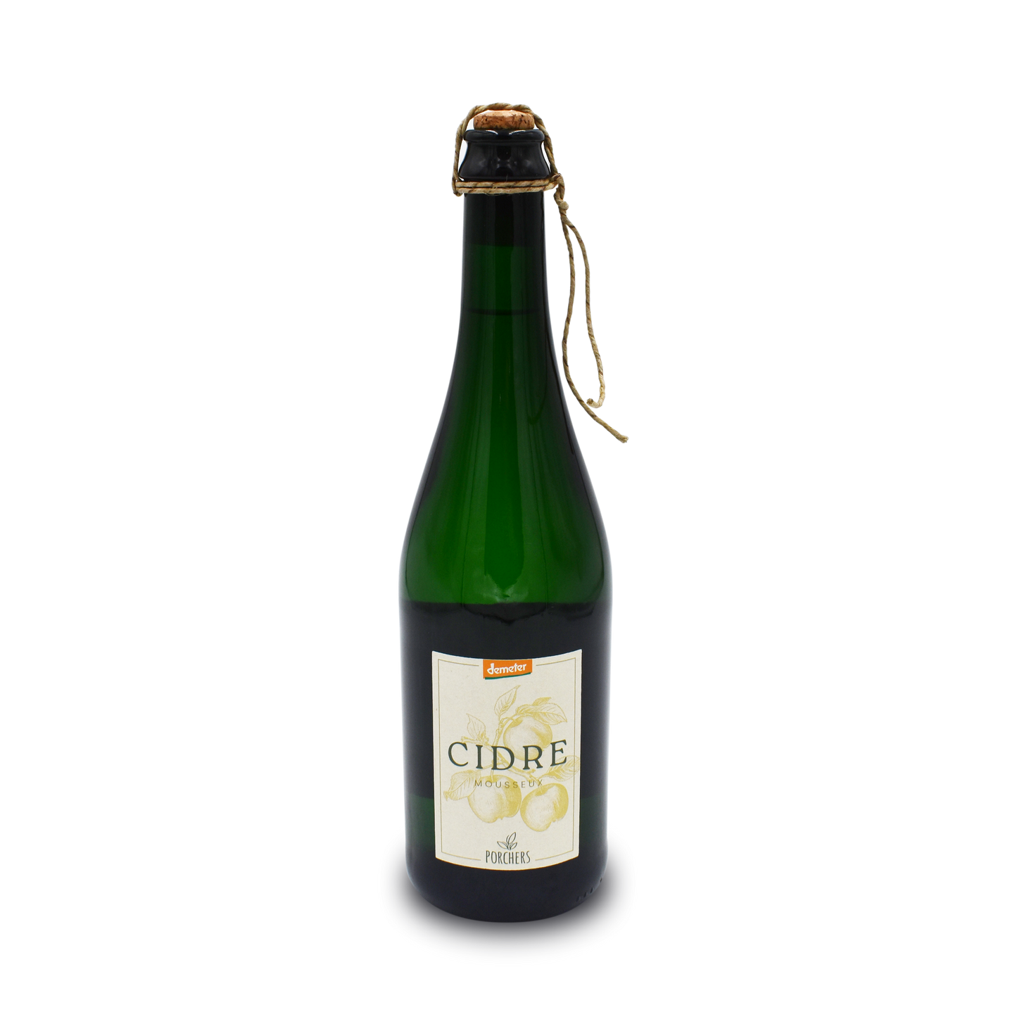 Porchers Demeter-Cidre – Flasche mit Natur-Etikett, 0,75 l