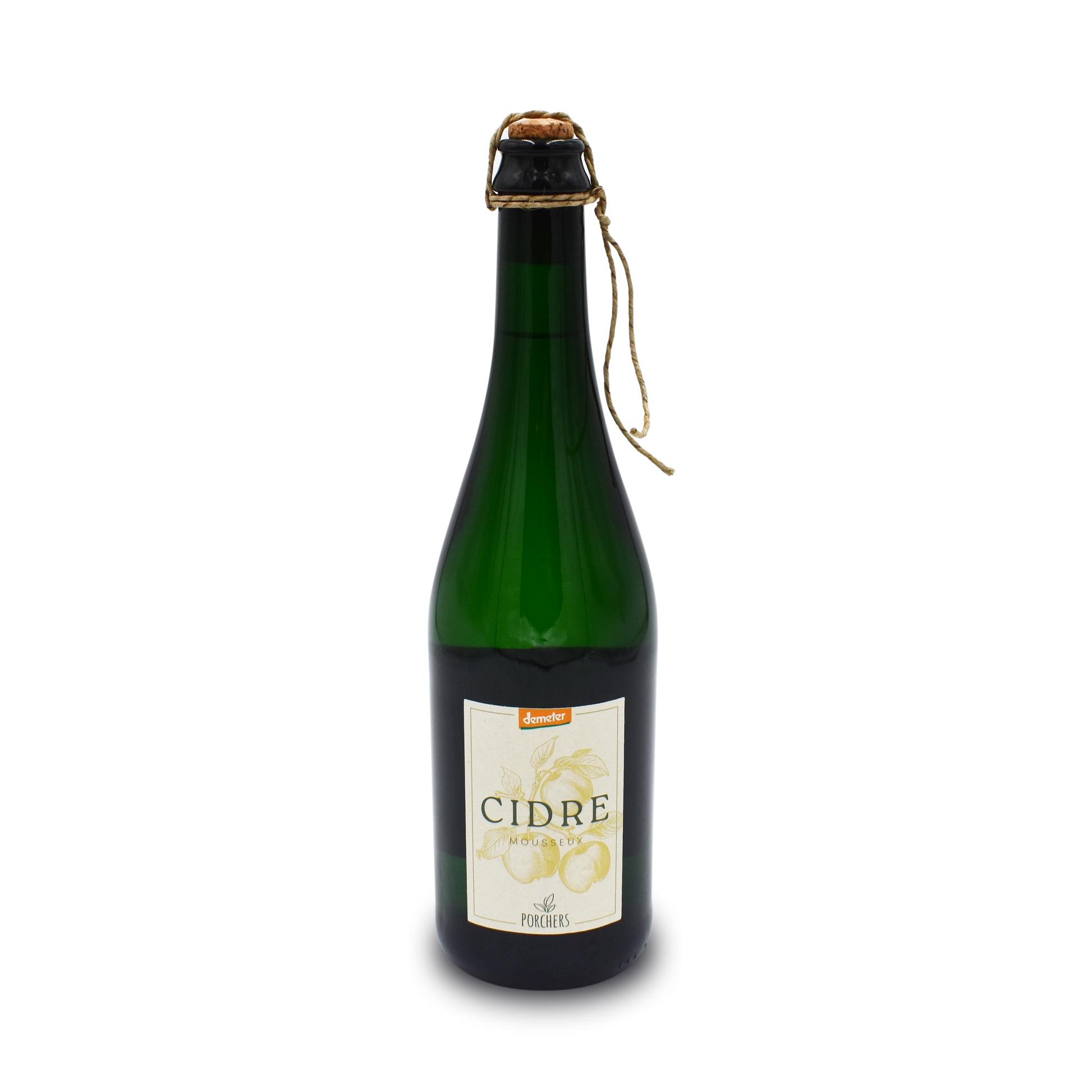 Porchers Demeter-Cidre – Flasche mit Natur-Etikett, 0,75 l