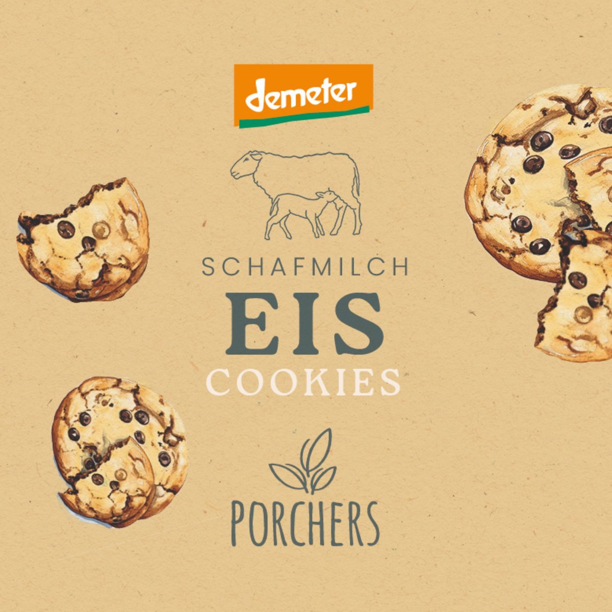 Bio Schafmilcheis Cookies von Porchers