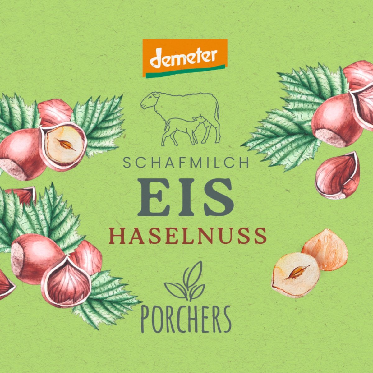 Bio Schafmilcheis Piemont Haselnuss von Porchers