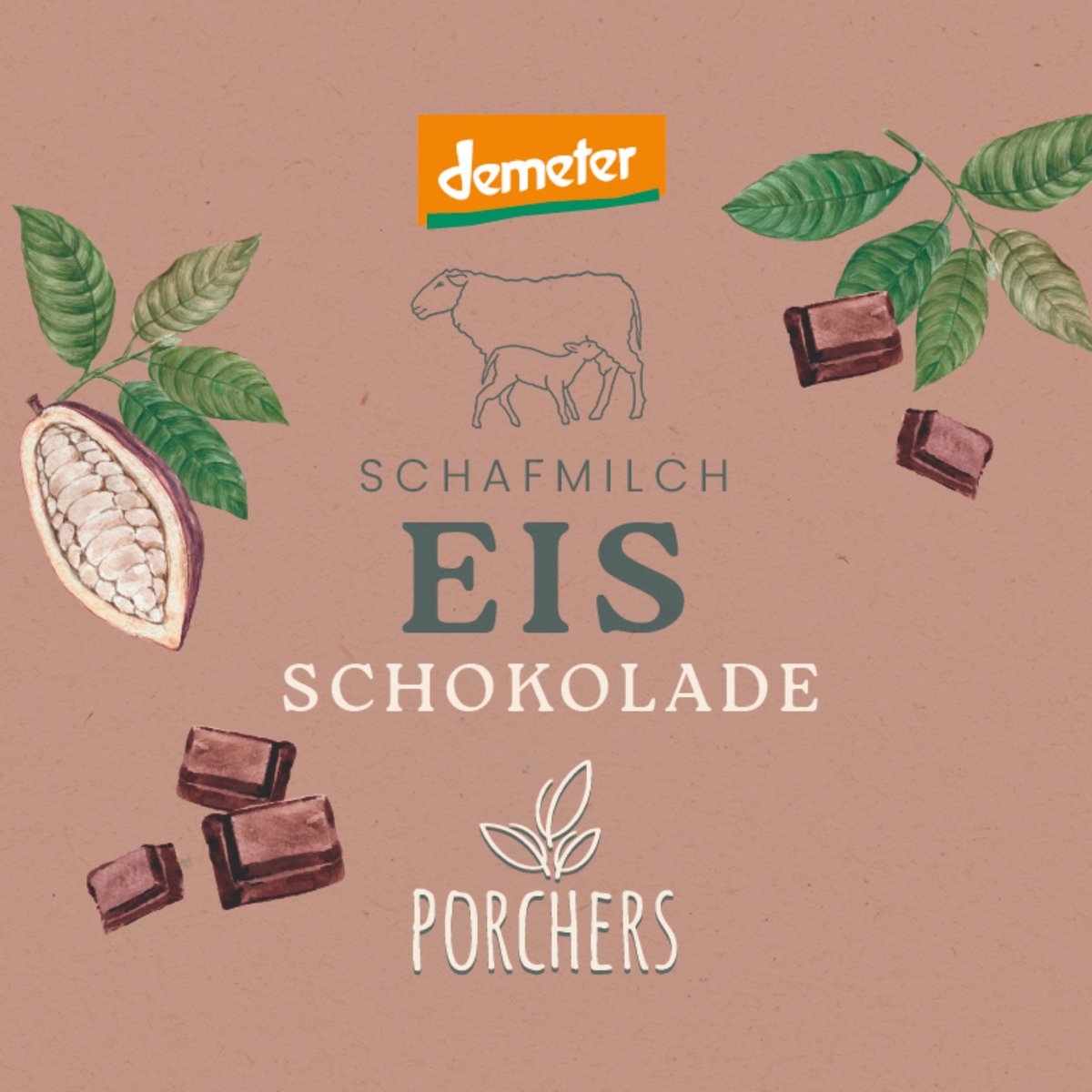 Bio Schafmilcheis Schokolade von Porchers