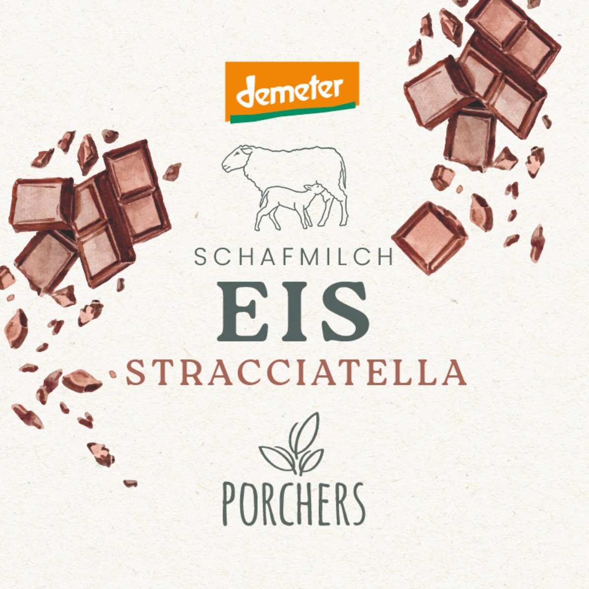 Bio Schafmilcheis Stracciatella von Porchers