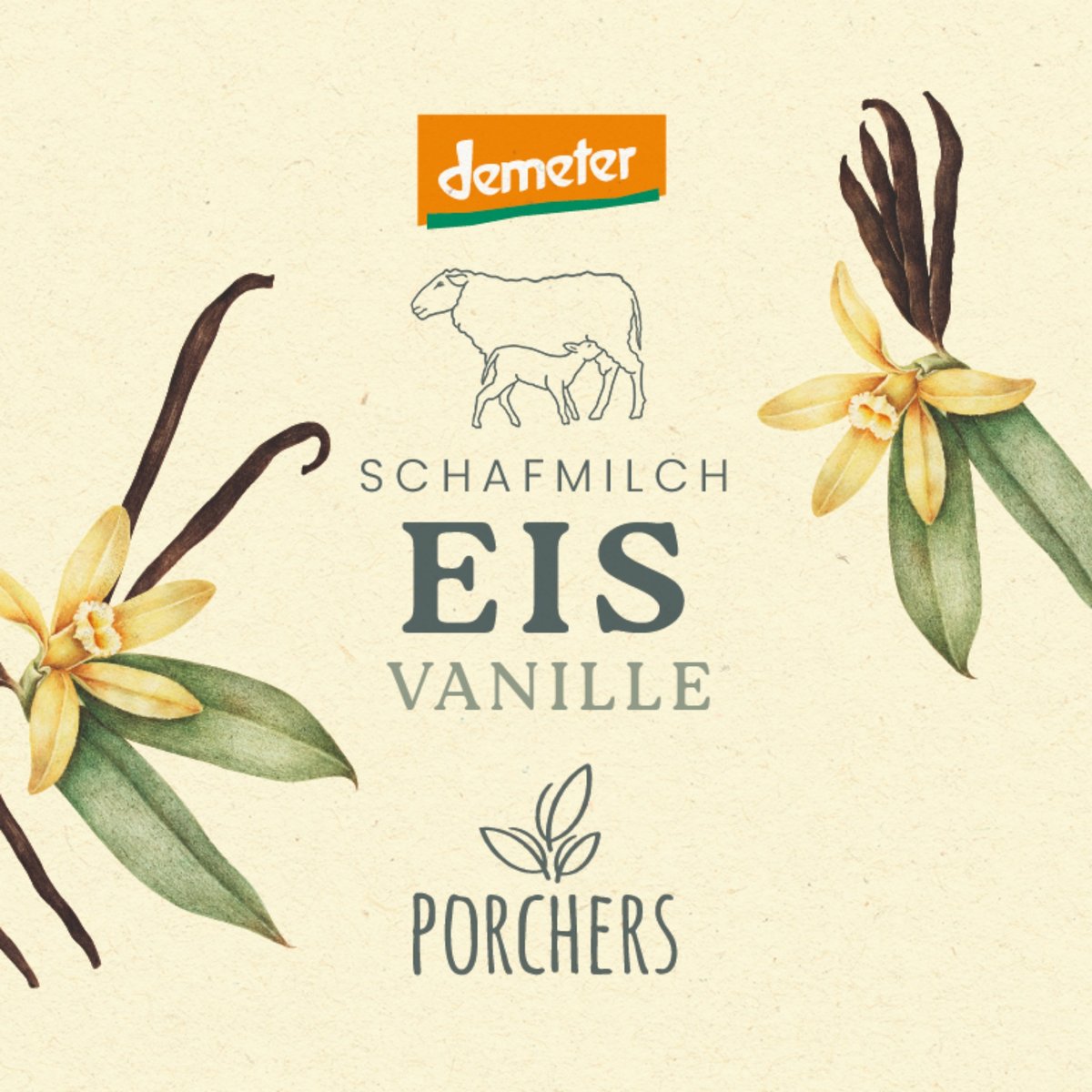 Bio Schafmilcheis Bourbon Vanille von Porchers