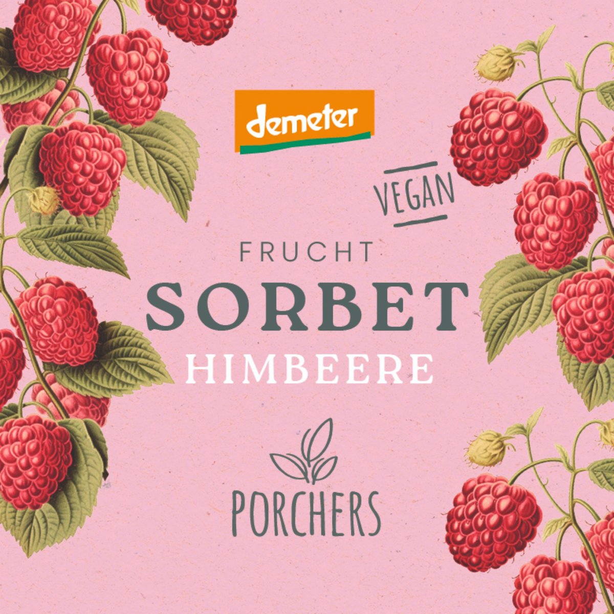 Bio Himbeer-Sorbet von Porchers