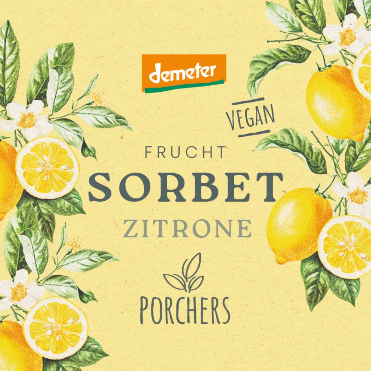 Bio Zitronen-Sorbet von Porchers